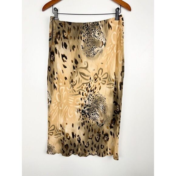 Toto N Ko Leopard Print Print Skirt Elastic Waist Pullon Women’s Size Large - Picture 2 of 9